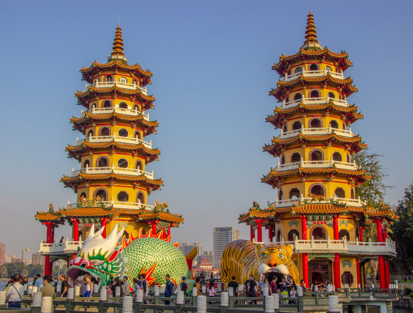 The Colorful Temples of Lotus Pond in Kaohsiung City