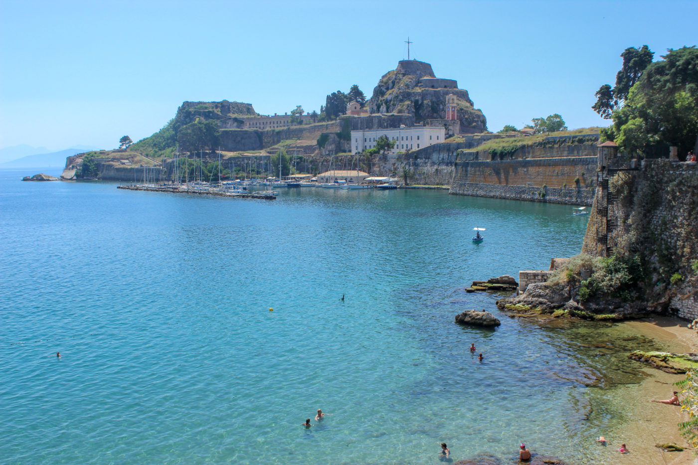 A Splendid Day in Corfu, Greece at Achilleion Palace, Old Town and Beach