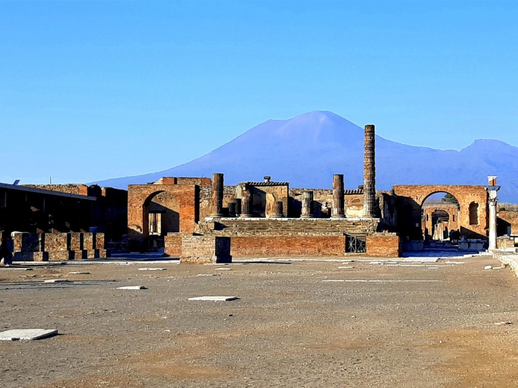 Pompeii Italy and Mount Veuvius